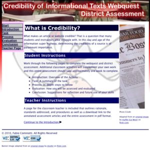 WebQuest Screenshot