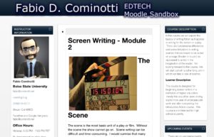 Screen Writing Module Screenshot