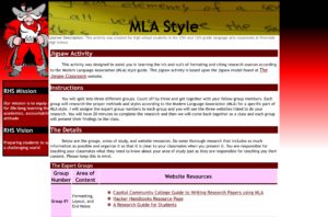 MLA Jigsaw Activity Screenshot